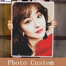MYTIAN 3D и 5D DIY алмазная живопись персональная фотография на заказ полная круглая дрель личные карманы вышивка крестиком