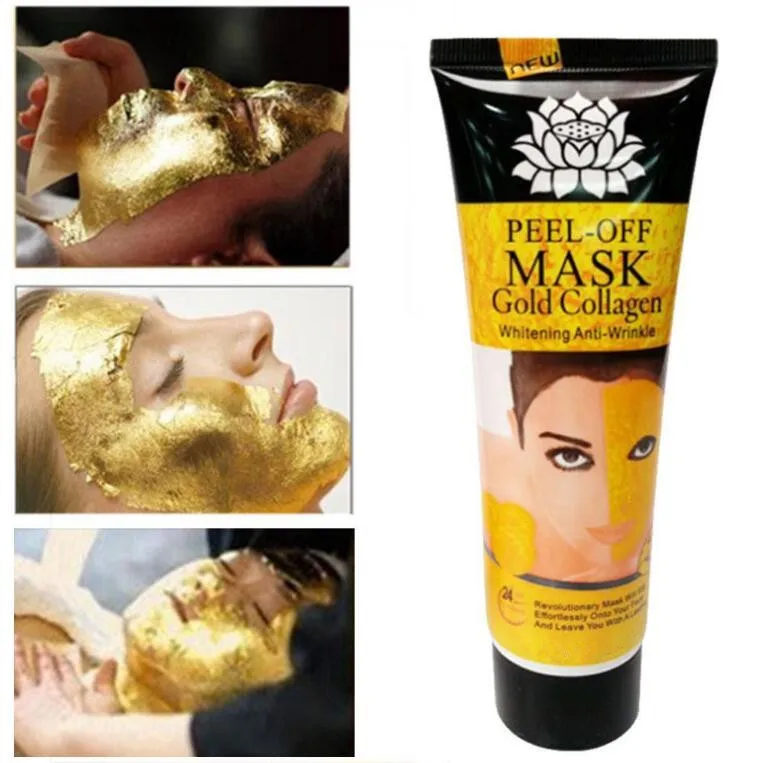 24 K золото коллаген Peel off Mask Осветление кожи лица лифтинг, укрепление кожи против морщин и старения для лица, маска для лица Уход за кожей
