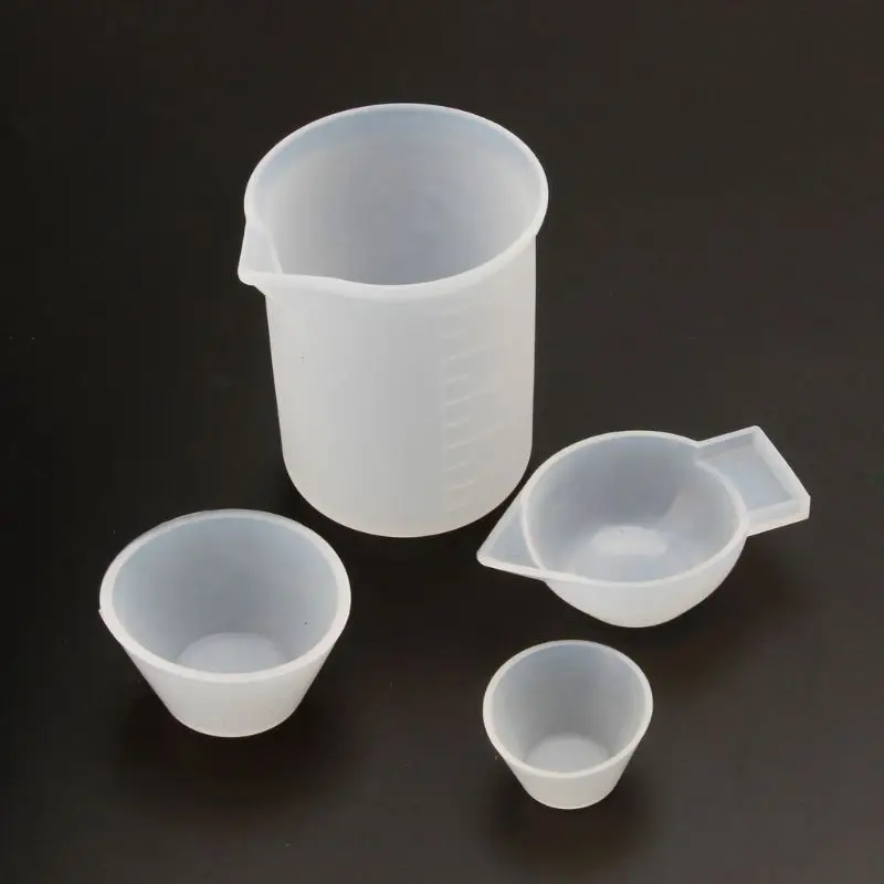4 шт. силиконовая смесь чашки мерные чашки 100 мл 10 DIY Смола ювелирные инструменты комплект
