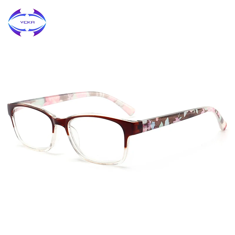 VCKA квадратные женские очки для чтения, лупа, мужские очки из поликарбоната, прозрачные, дальнозоркие, легкие диоптрии+ 1,0 до+ 4,0
