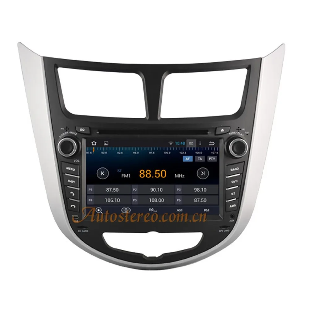 Best Octa Android8.0 7 Car DVD Player GPS Navigation For HYUNDAI Accent  Solaris Grand Avega Hatchback Accent Blue2011+ multimedia 1