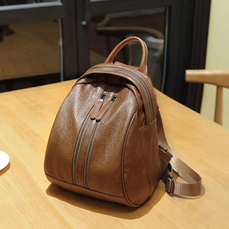 

Casual Backpack Female Brand Leather Women's Backpack Designer Shoulder Bags for Women Travel Backbag Bag Mochila Rucksack C988