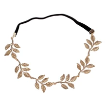 Золотой лист фестиваль Grecian гирлянда хиппи Лоб головная повязка для волос