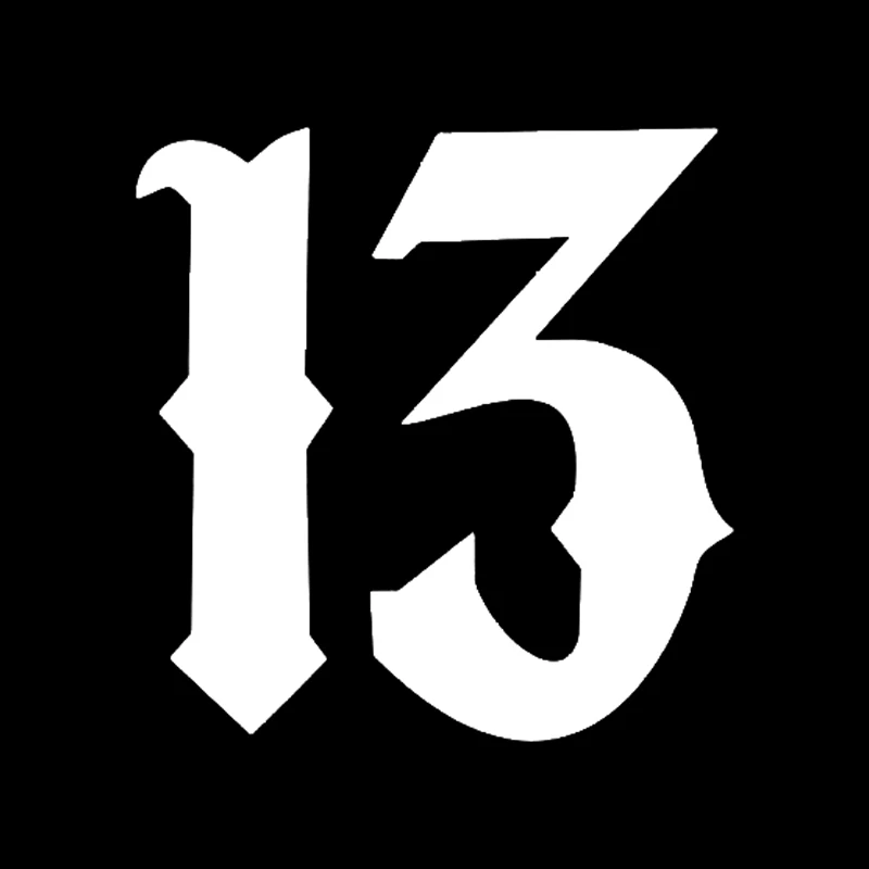 Car Sticker Vinyl 10.210.6CM Art Font 13 Fashion Car Styling Decals 3D Auto Car Body Stickers Accessories BlackSilverLaser (3)