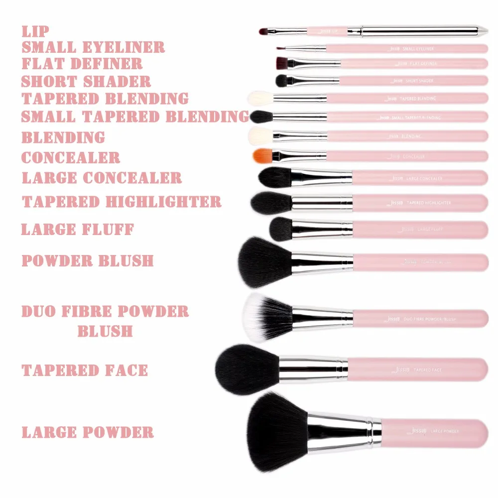 Jessup beauty 15 шт. кисти для макияжа Прямая поставка maquiagem Professional completa тени для век консилер подводка для глаз кисти для пудры T094