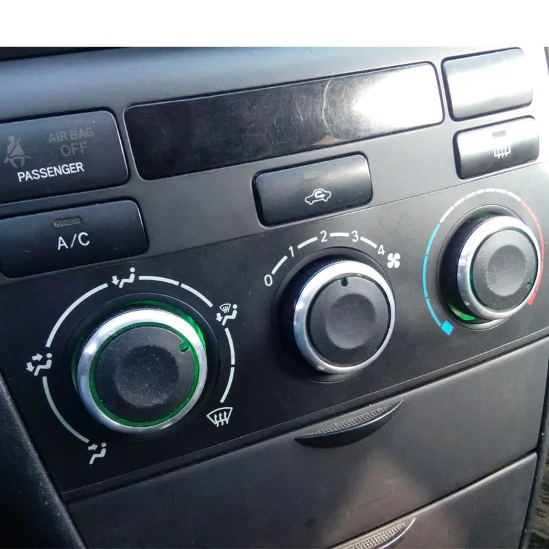

3pcs/set Air Conditioning Knob Aluminum Alloy AC Knob Heat Control Button For Toyota Corolla EX Black Accessories