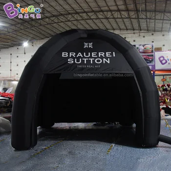 

FACTORY OUTLET 4x4x3.4mh inflatable four legged black tent with logo for advert customized party outdoor event place to hold