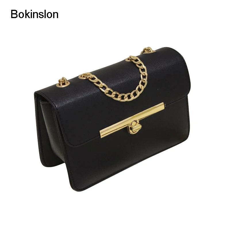 

Bokinslon Small Square Bags Women Solid Color Casual PU Leather Ladies Zipper Bags Solid Color Simple Woman Shoulder Bags