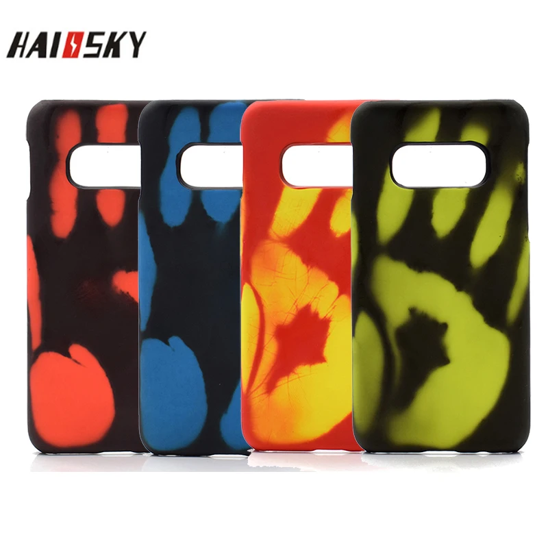 Модный термочувствительный чехол для Samsung Galaxy S10 S10e жесткий датчик цвета Сменный