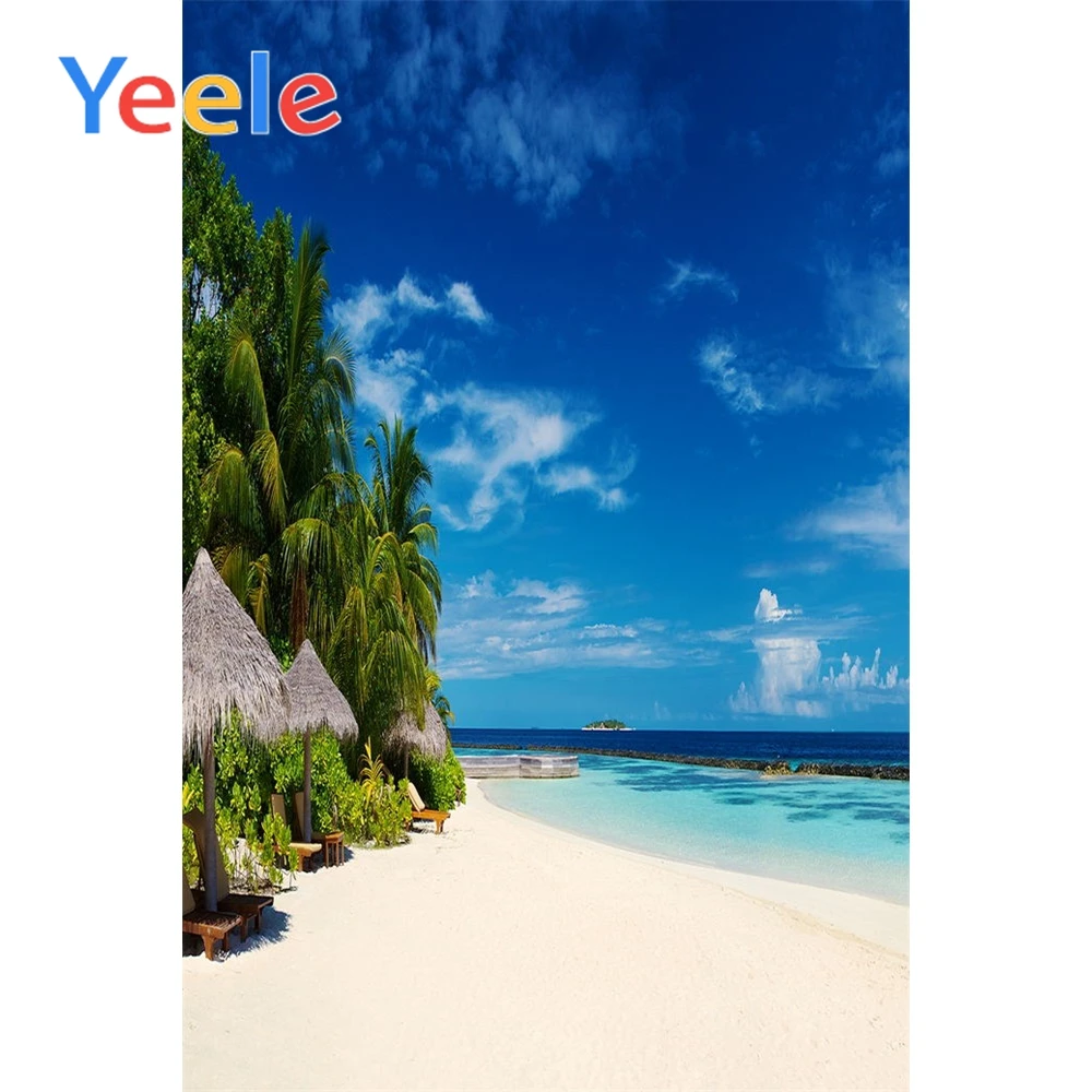 

Yeele Seaside View Photographic Backdrops Wave Sea Island Beach Customized Wall Decor Photography Backgrounds For Photo Studio