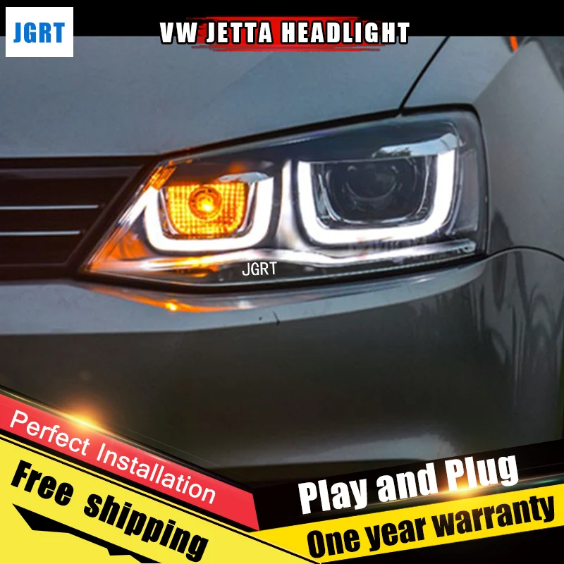 2PCS Car Style LED headlights for VW Jetta for 2011 2015 Jetta head