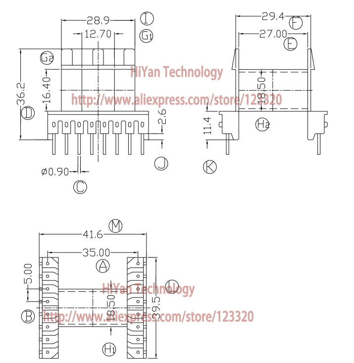 2 компл./лот EE42-15 PC40 ферритовый магнитный сердечник и 8 пин+ 8 контактов с боковым входом Пластик бобины по индивидуальному заказу Напряжение трансформатор