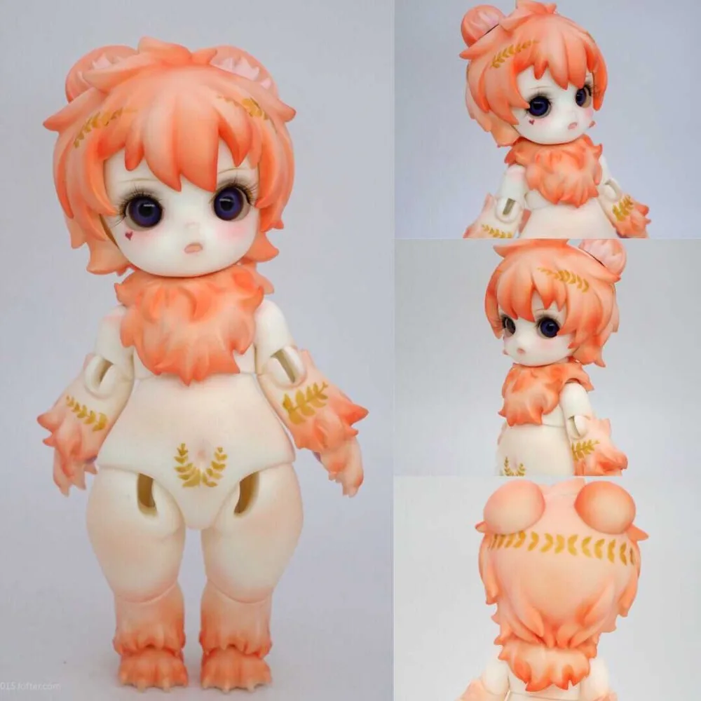 BJD DOLL1/6 nova boneca urso louco animal da resina Model peruca 18 cm altura torneira Free|Куклы| |
