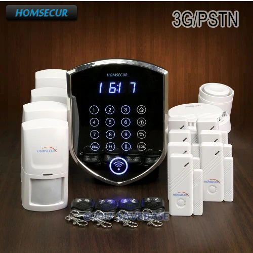 

HOMSECUR Wireless WCDMA-3G/Landline Home Security Alarm System With Smoke Sensor