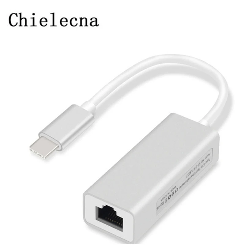 

Chielecna USBC Ethernet Adapter 10/100Mbps Type C RJ45 Lan Adapter USB-C Network Card USB Ethernet For MacBook Chromebook