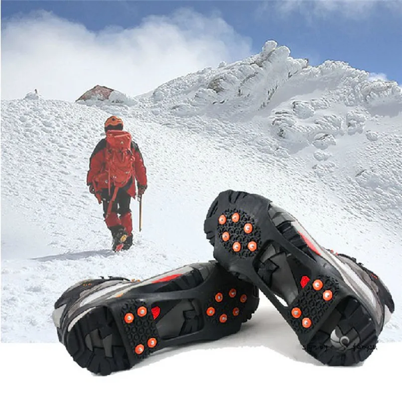 Non slip Studs Crampons Over Shoe Studded Snow Grips Ice Grips Anti
