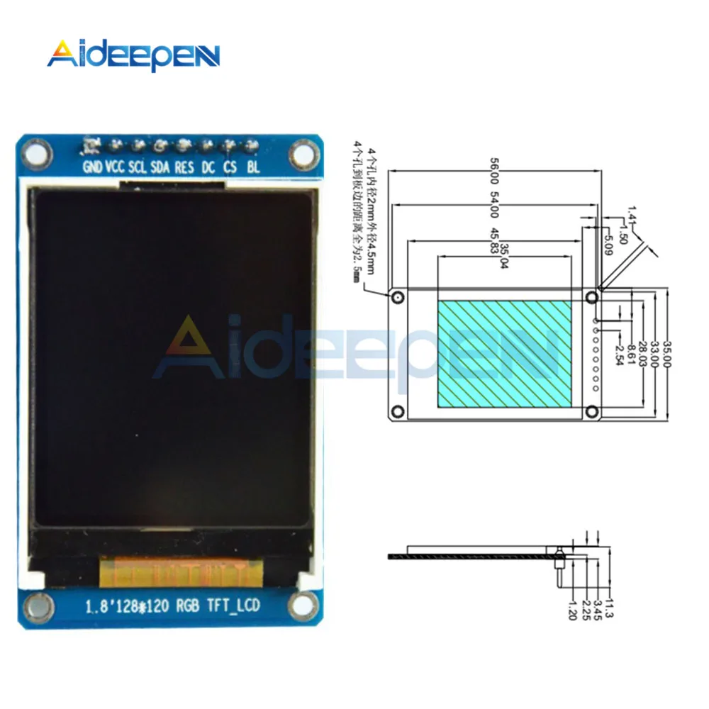 1 шт. 1," 1,8 дюймов TFT экран Полноцветный 8 PIN 128x160 128*160 SPI полноцветный TFT ЖК-дисплей модуль Плата Замена OLED