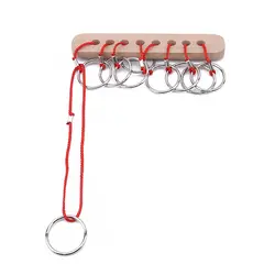 Новое поступление Мягкая Веревка девять звеньев деревянная металлическая веревка головоломка разблокировка игрушка для взрослых/детей