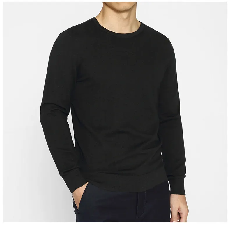 7Colors Sweater Pullovers Men 100% Merino Wool Sweater Jumpers Man Winter Warm Mercerizing Fleece Male knitwear Autumn Plus Size05