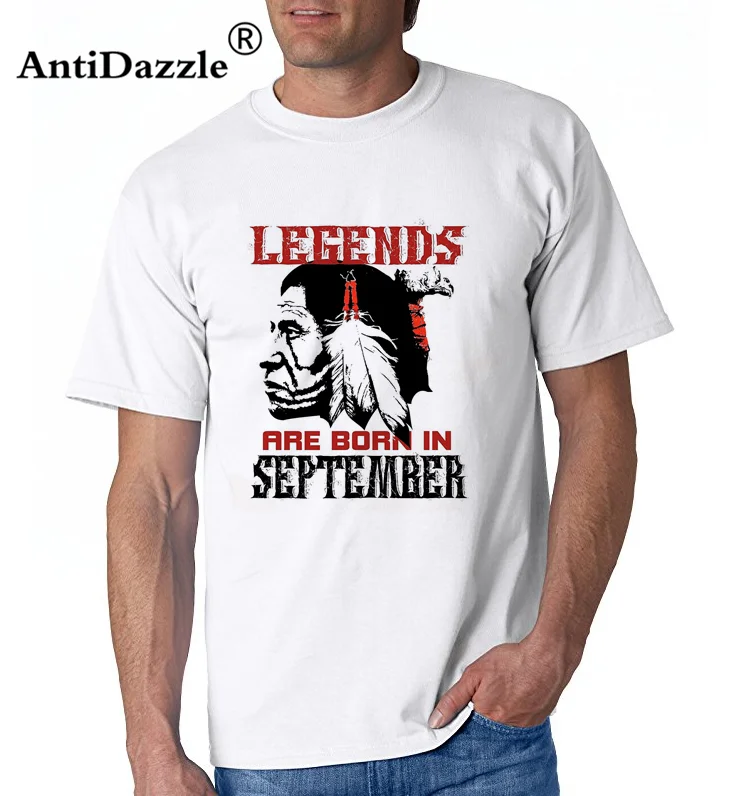 Популярная мужская футболка Antidazzle Original Legends born in September повседневная с короткими