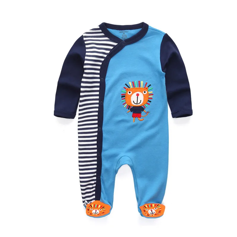 Детские комбинезоны унисекс с длинными рукавами для новорожденных, одежда для маленьких мальчиков и девочек, ropa bebe, junmpsuits - Цвет: RFL1069