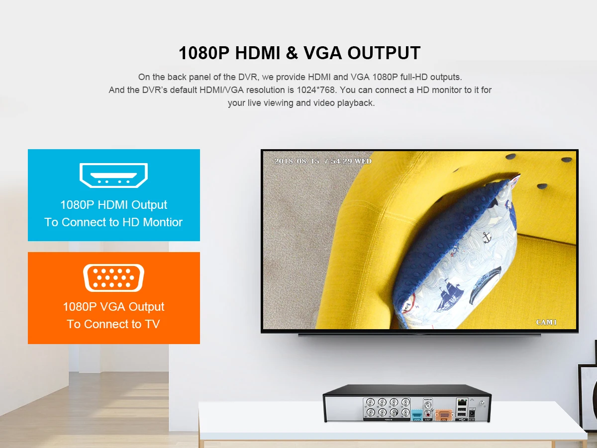 SANNCE 8CH CCTV система безопасности HD 1080N AHD DVR 4 шт. 720P IR камера наружного видеонаблюдения 8 каналов комплект видеонаблюдения