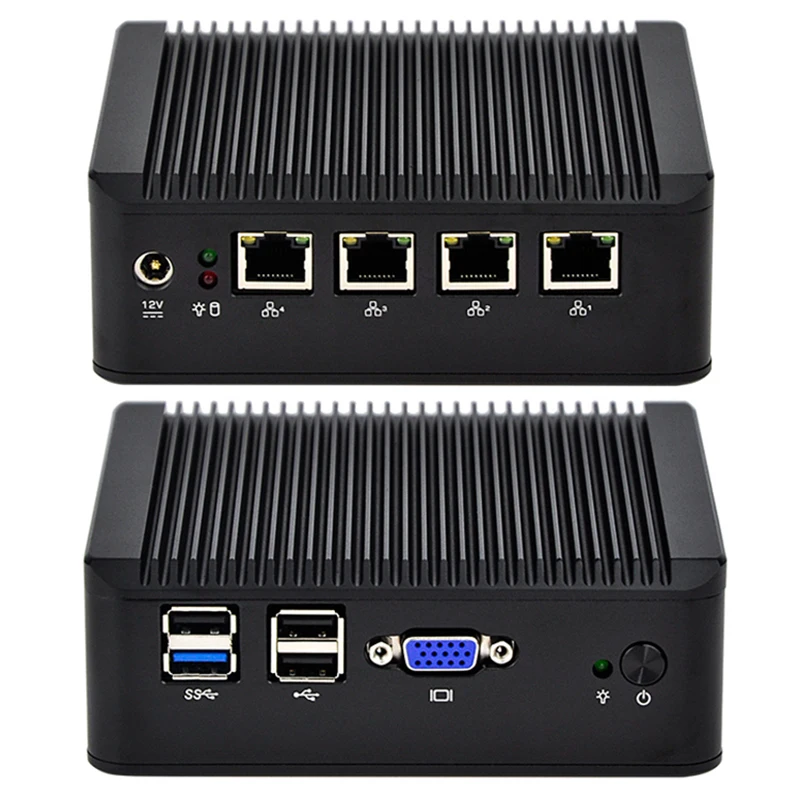 Мини ПК Qotom J1900 процессор с четырехъядерным Nano ITX 4 гигабитным NIC маршрутизатор