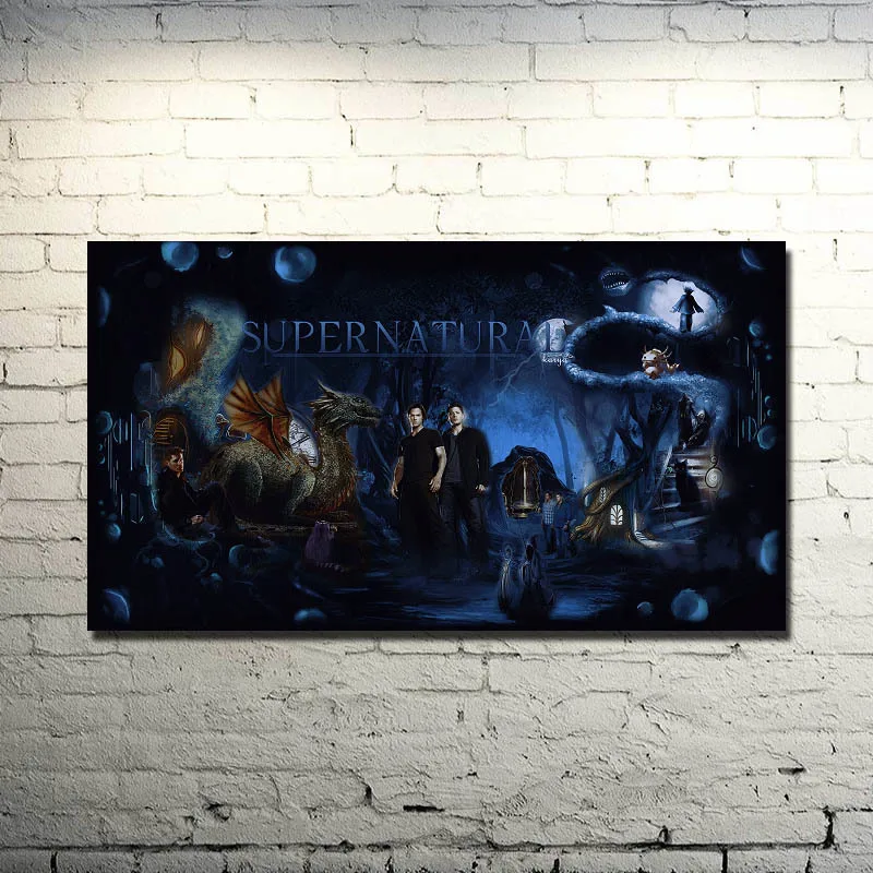 

Supernatural - Devil Ghost Art Silk Fabric Poster Print 13x24 20x36 TV Series Pictures For Wall Decor Dean Sam Winchester 023