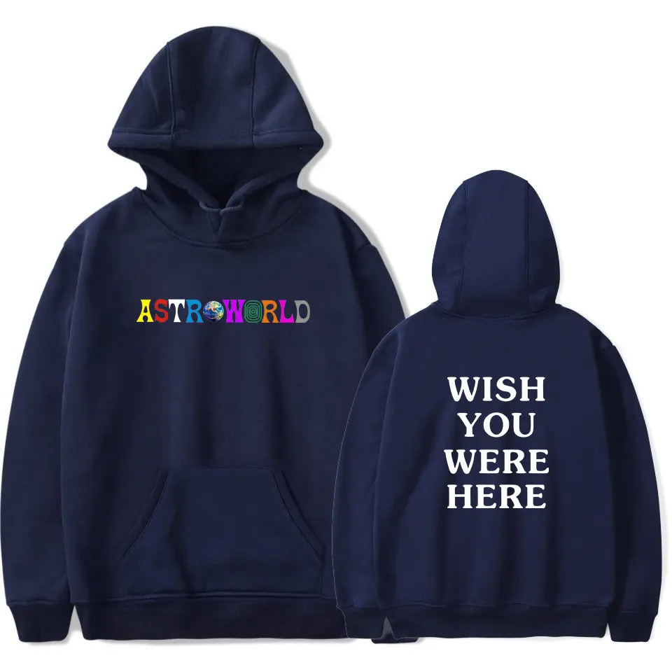 Travis Scotts ASTROWORLD Hoodie Men's Embroidered Letter Print I hope you are here hoodie with Amer