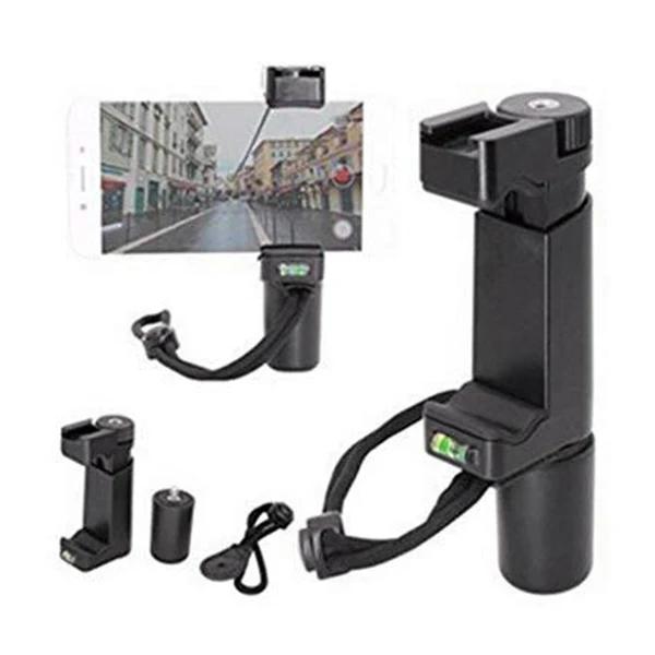

F-Mount Mobile Smartphone Camera Grip Holder Handle Rig Monopod With Tripod Mount And Cold Shoe Mount For Filming Video On Mos