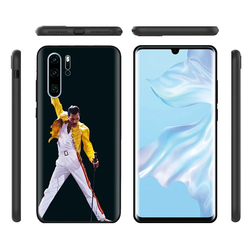 Черный силиконовый чехол для huawei P30 P20 P10 mate 20 10 Nova 5 5i Lite Pro P Smart+ Z Shell queen Freddie Mercury