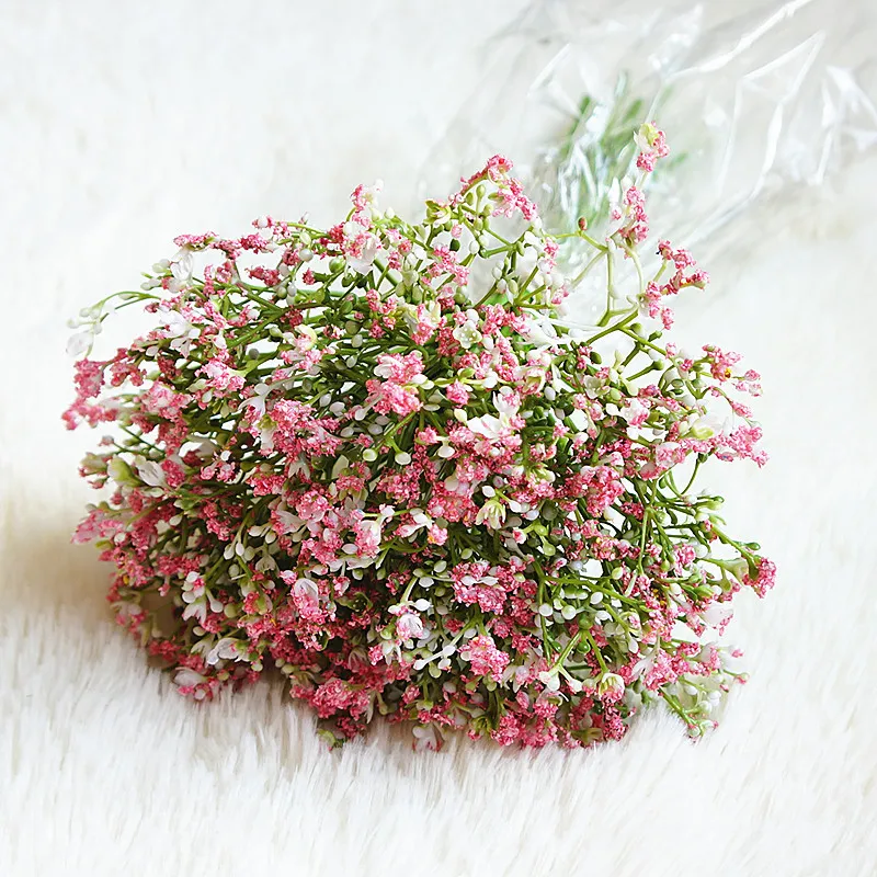 16 шт./компл. для младенцев, искусственные цветы, поддельные Gypsophila DIY Цветочные букеты, композиция для свадьбы дома и сада вечерние украшения