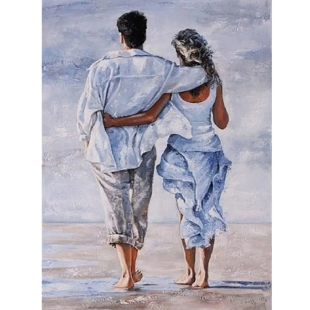 

DIY PBN Lovers Arcylic Painting By Numbers On Canvas Framed Wall Pictures Art For Living Room Home Decoration