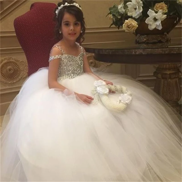 Vestido de comunión para niñas, vestidos de para 2-16 años, vestido de princesa de flores para boda _ - AliExpress Mobile