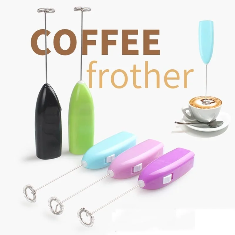 

Utility Coffee Electric Milk Frother Foamer Rother Batidora Drink Whisk Mixer Beater Mini Handle Stirrer Barware Bar Tools