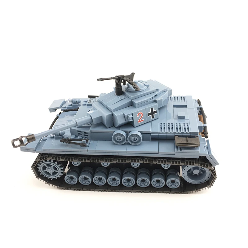  716 PCS WW2 German Technik Medium Military tank Building Blocks Military Soldier figures Weapon acc