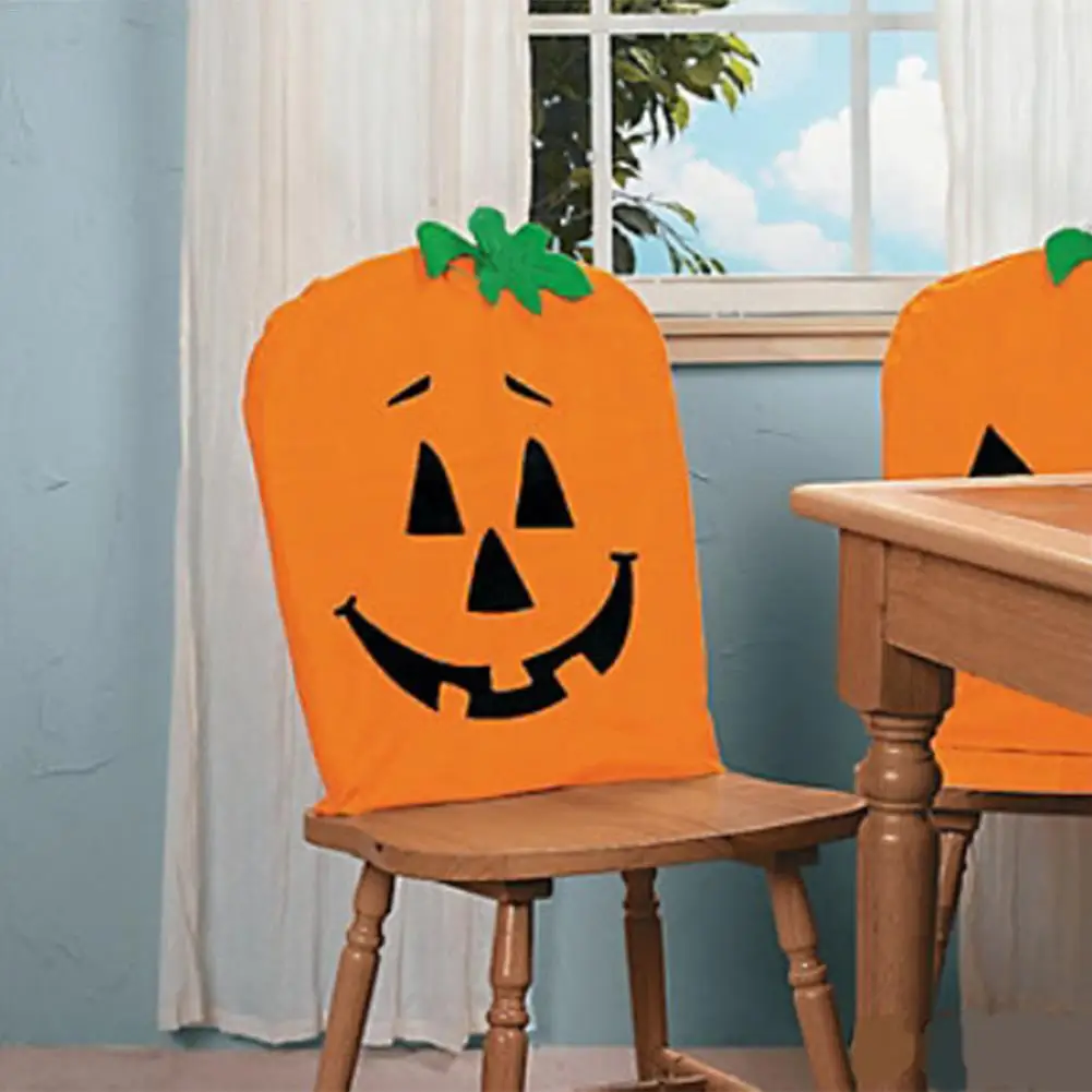 1pc 50x60cm Halloween Pumpkin Chair Cover Halloween Supplies for Home