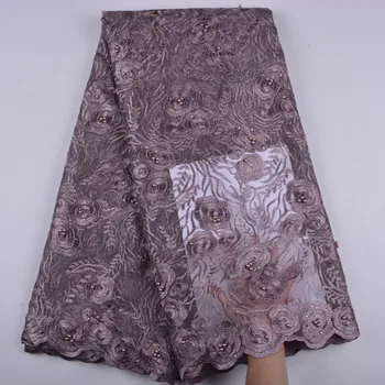 

Embroidery Mesh Tulle Lace With Beads African Lace Fabric High Quality African French Net Fabric Lace A1375