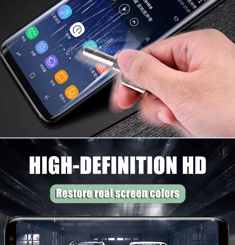 Защитная пленка для samsung Galaxy S8 S9 Plus S7 Edge Note 8 9 A6 A8 Plus мягкая защитная пленка на весь экран без стекла