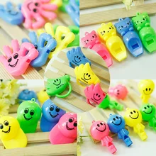 10 шт./партия милые детские пластиковые свистки креативная форма банана 7 дизайнов тип детской игрушки случайный цвет