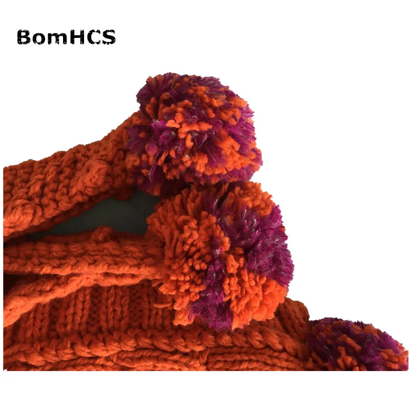 BomHCS Милая шапочка с кошачьими ушками с шарфом+ перчатки(комплект из 2 предметов) зимняя теплая вязаная шапочка ручной работы шейный платок варежки