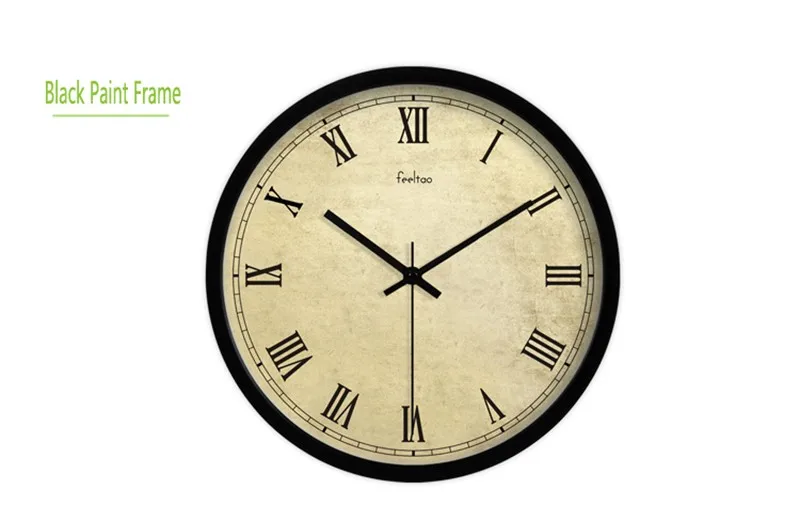 Металлические настенные часы римские цифры бесшумные современные большие декоративные часы Relogio De Parede классические геометрические товары для дома QQN236
