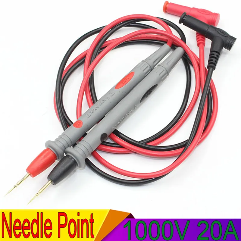 

2pcs 1000V 20A 106CM Needle Point Multi Meter Test Probe Wire Pen Cable / Lead for Digital Multimeter for Tester Such Fluke