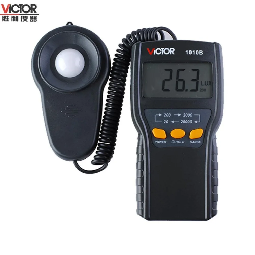 

VICTOR VC1010B 3 1/2 illuminance meter lumens tester Illuminometer brightness light testing meterAutoZero & 0.01~20000 Lux