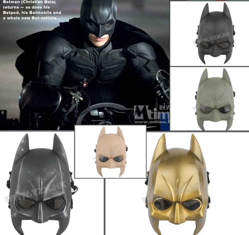 

Batman Full Face Airsoft Paintball Mask For Halloween Dance Party CS Wargame Field game Walking Dead Cosplay Prop helmet