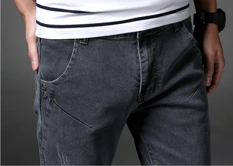 13 стиль дизайн джинсовые узкие Джинсы проблемных для мужчин новый 2018 демисезонный одежда хорошее качество