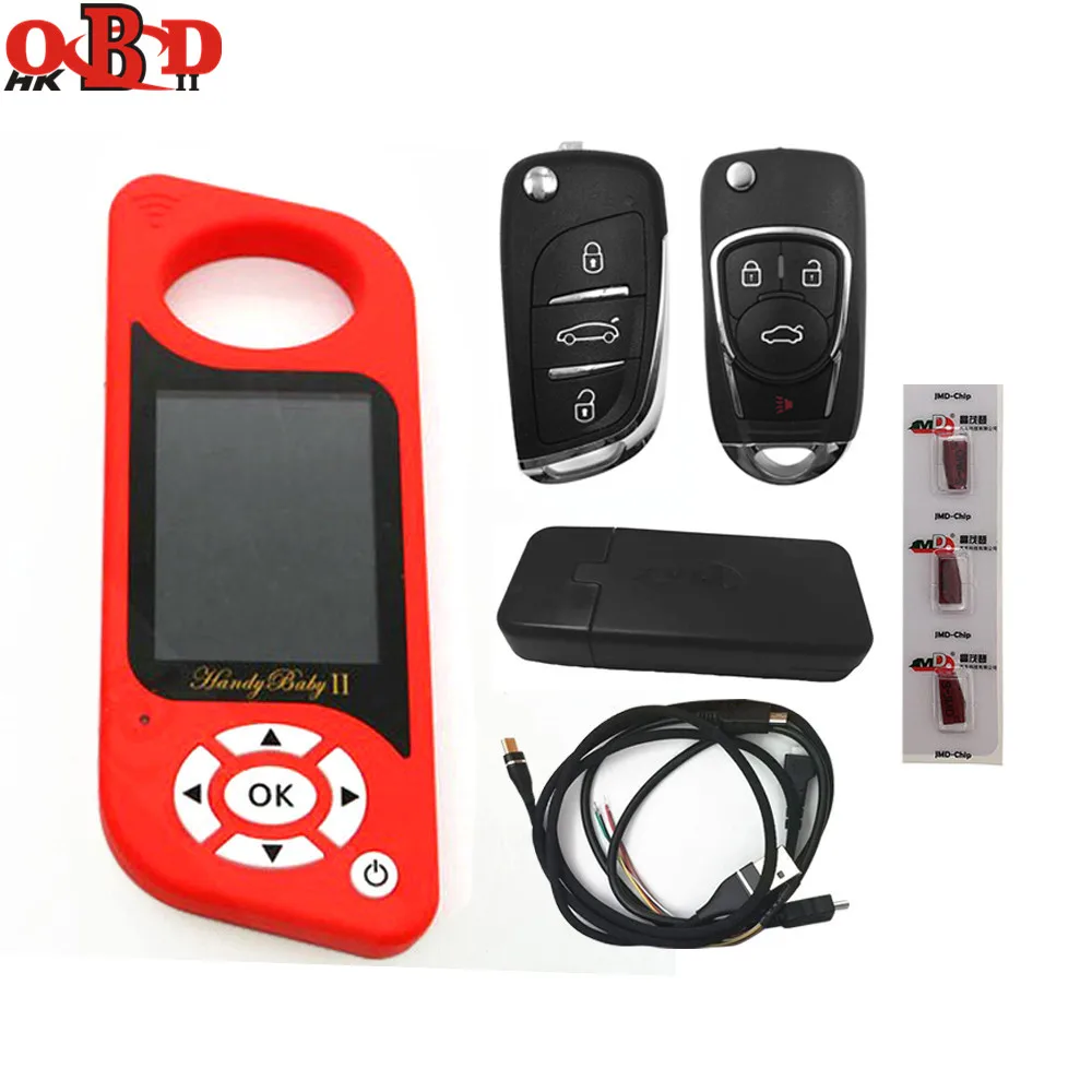 

JMD Handy Baby 2 Hand-held Car Key Chip Copier Handy Baby II Auto Key Programmer with G and 96bit 48 function+Card/Remote Copier