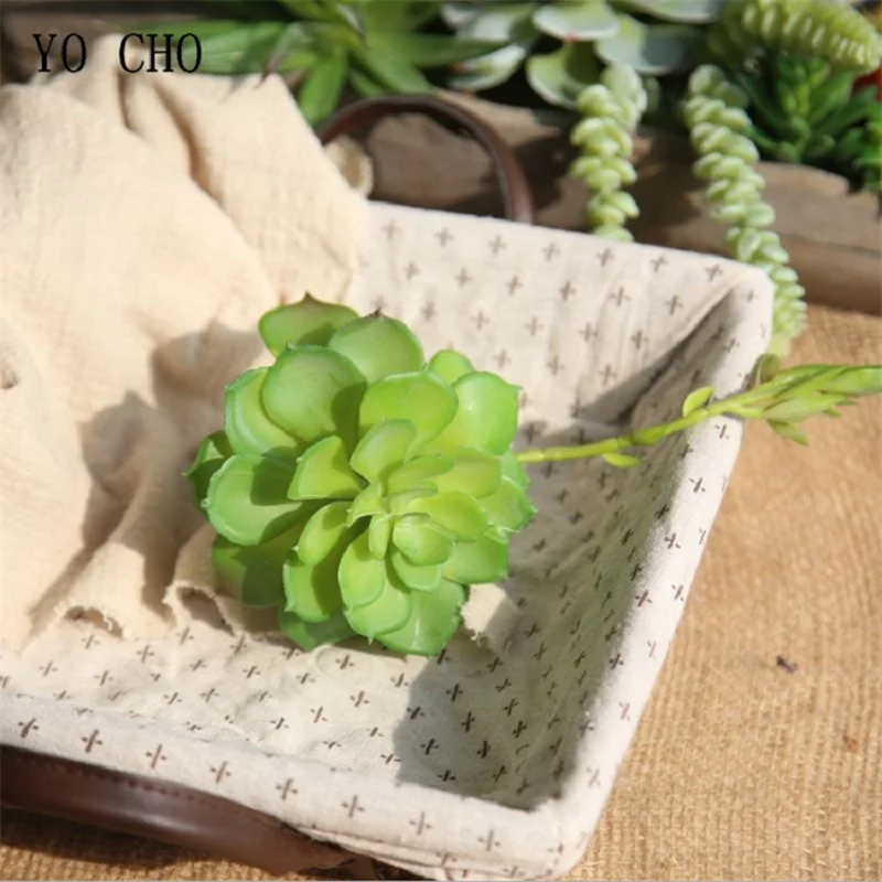 Yo Cho 1Pc Di Loto Artificiale Succulente Pianta Verde Fiore Falso Echeveria Piante Succulente Giardino Decorazione Della Casa Accessori Fai Da Te