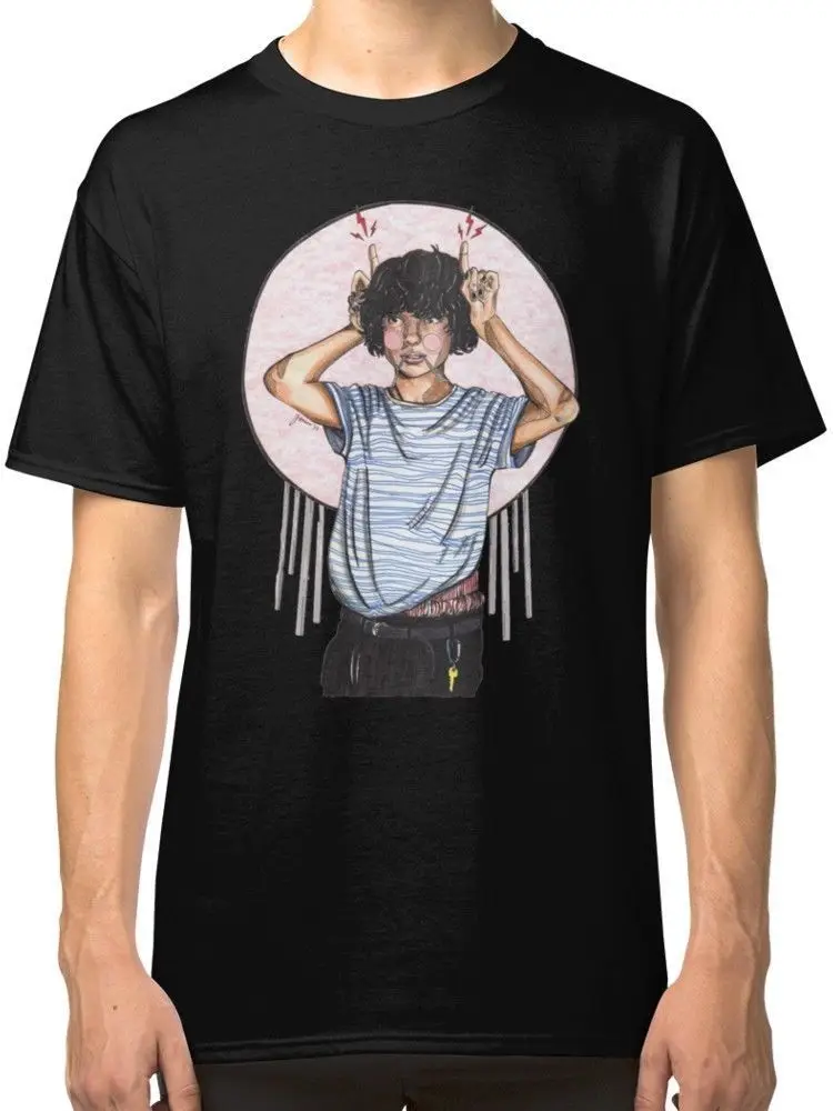Новые мужские черные футболки с логотипом Finn Wolfhard S-5XL | Мужская одежда
