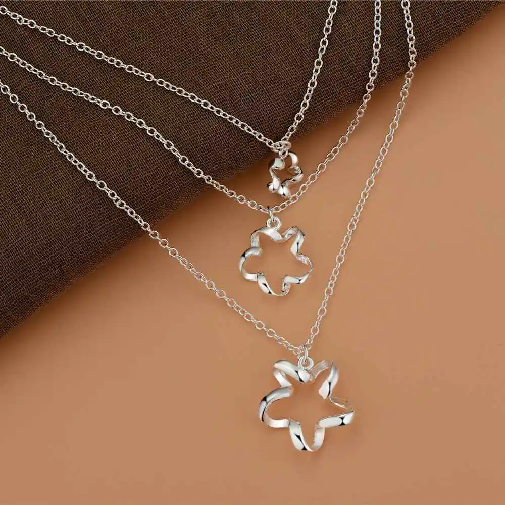 XL AN547 Hot Pretty Silver Plated Neckalces For Women Wholesale Free